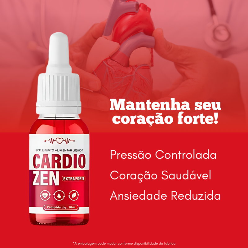 CardioZen Original 30ml - O Melhor Tratamento Natural Para Hipertensão - Promoção Exclusiva + Frete Grátis