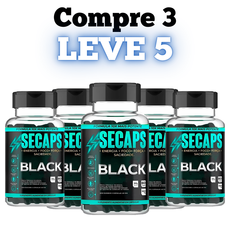 Secaps Black Original 60cp - Suplemento Natural - Promoção Exclusiva + Frete Grátis