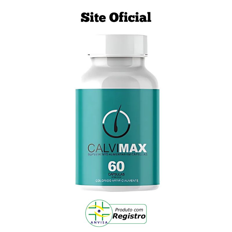 Calvi Max Original 60cp - Diga Adeus a Calvice - Promoção Exclusiva + Frete Grátis