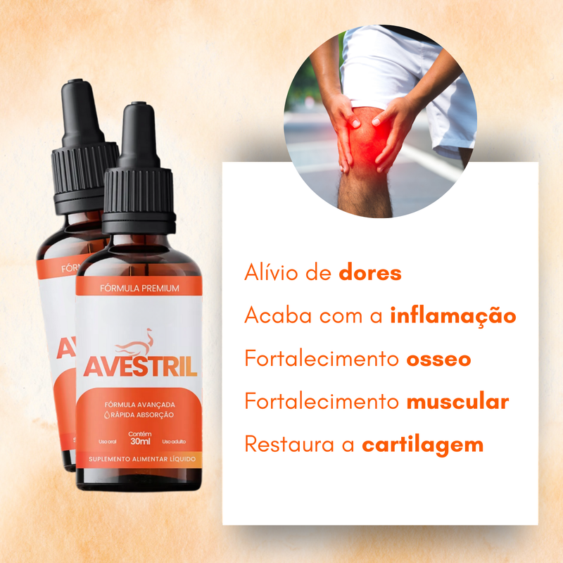 Avestril Original 30ml. - Acabe Com Dores e Inflamações! - Promoção Oficial com Frete Grátis