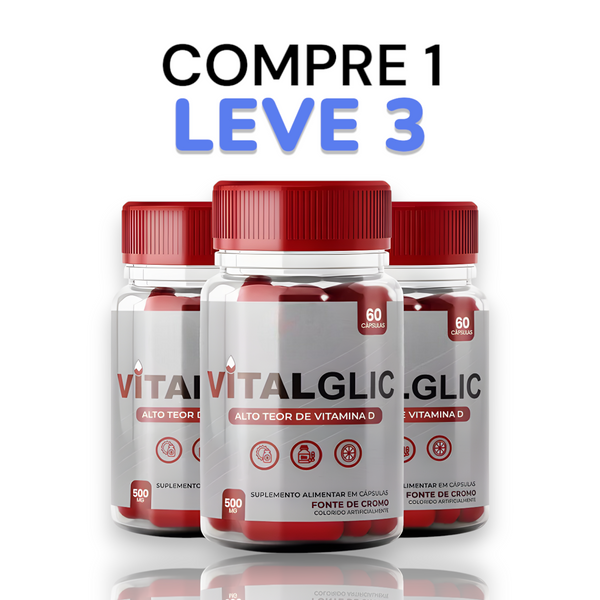 VitalGlic Original 60cp - O Controle que Faz a Diferença na Sua Glicose - Promoção Exclusiva + Frete Grátis